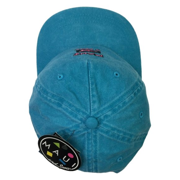 Maui and Sons Surf Snow Capri BLUE Dad Hat Cap - Picture 4 of 8